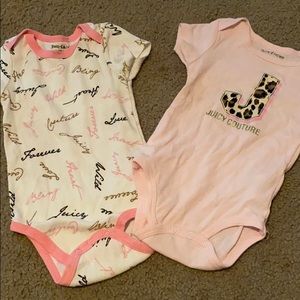 2 juicy couture onesies